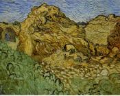 文森特 威廉 梵高 : 有两个麦垛的麦田